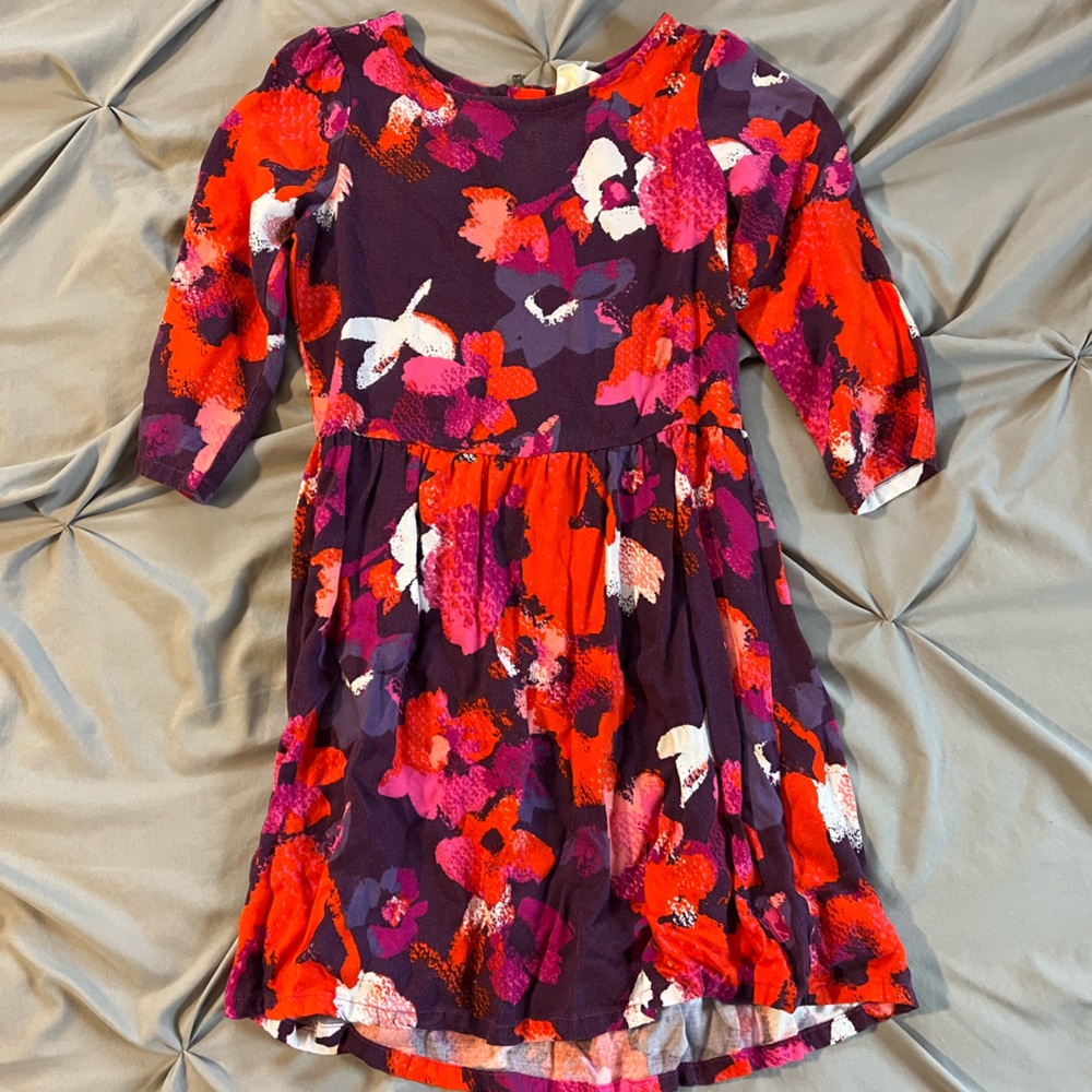 Red pink and purple girls zip up dress.